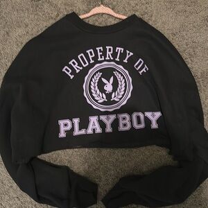 Playboy cropped sweater. College prep